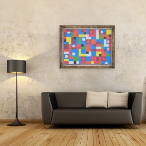 Tablou inramat - Peter McClure - OVERLAY-MODUL-MALTA, 60 x 80 cm - Img 2