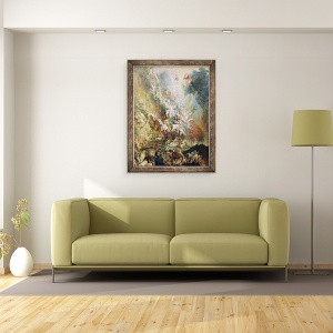 Tablou inramat - Peter Paul Rubens - Caderea celor blestemati, 60 x 80 cm - Img 2