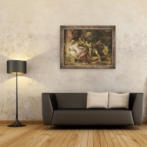 Tablou inramat - Peter Paul Rubens - Capturarea lui Samson, 60 x 80 cm - Img 2