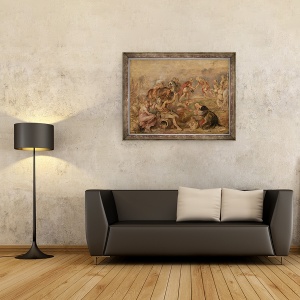Tablou inramat - Peter Paul Rubens - intalnirea regelui Ferdinand al Ungariei si a cardinalului-infante Ferdinand al Spaniei la Nördlingen, 70 x 90 cm - Img 2