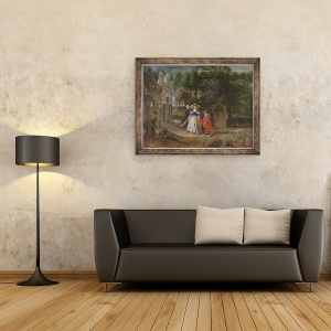 Tablou inramat - Peter Paul Rubens - Rubens si Helene Fourment 1614-73 in gradina, 60 x 80 cm - Img 2