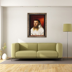 Tablou inramat - Petrus Christus - Portret De Carthusian, 60 x 80 cm - Img 2