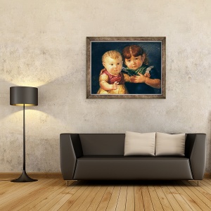 Tablou inramat - Philipp Otto Runge - Copiii artistului, Maria Dorothea si Otto Sigismund Runge, 60 x 80 cm - Img 2