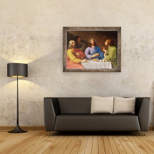 Tablou inramat - Philippe de Champaigne - Cina de la Emmaus, 60 x 80 cm - Img 2