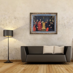 Tablou inramat - Philippe de Champaigne - Prevot des Marchands si echevinele orasului Paris, 60 x 80 cm - Img 2