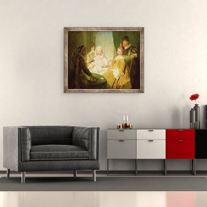 Tablou inramat - Philippe Mercier - Conjuratul, 50 x 60 cm - Img 2