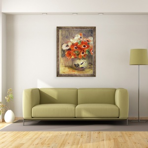 Tablou inramat - Pierre Auguste Renoir - Anemone, 60 x 80 cm - Img 2
