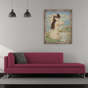 Tablou inramat - Pierre Auguste Renoir - Aranjarea parului II, 70 x 85 cm - Img 2