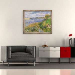 Tablou inramat - Pierre Auguste Renoir - Bancile Senei, Champrosay, 50 x 60 cm - Img 2