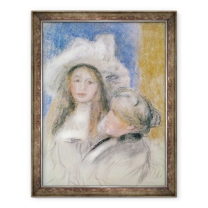 Tablou inramat - Pierre Auguste Renoir - Berthe Morisot 1841-95 si fiica ei Julie Manet 1878-1966, 70 x 90 cm