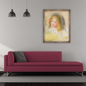 Tablou inramat - Pierre Auguste Renoir - Copil cu Par Blond, 50 x 60 cm - Img 2