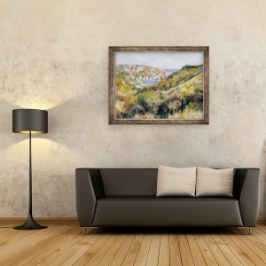 Tablou inramat - Pierre Auguste Renoir - Dealuri in jurul Golfului Moulin Huet, Guernsey, 60 x 80 cm - Img 2