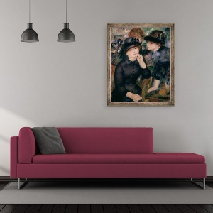 Tablou inramat - Pierre Auguste Renoir - Fete in Negru, 50 x 60 cm - Img 2