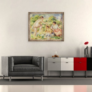 Tablou inramat - Pierre Auguste Renoir - Fete tinere in mediul rural, 50 x 60 cm - Img 2