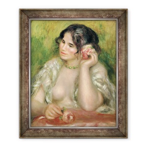 Tablou inramat - Pierre Auguste Renoir - Gabrielle cu un trandafir, 50 x 60 cm