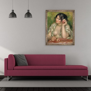 Tablou inramat - Pierre Auguste Renoir - Gabrielle cu un trandafir, 50 x 60 cm - Img 2