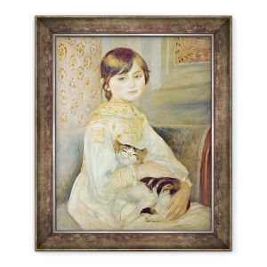 Tablou inramat - Pierre Auguste Renoir - Julie Manet cu Pisica, 70 x 85 cm