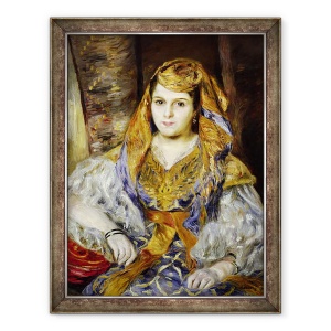 Tablou inramat - Pierre Auguste Renoir - Mme. Clementine Sora in rochie algeriana, sau femeie algeriana, 70 x 90 cm