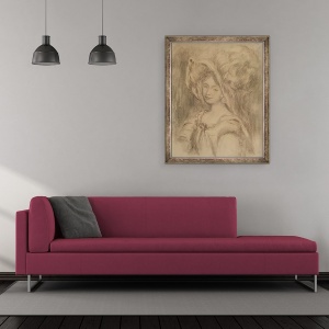 Tablou inramat - Pierre Auguste Renoir - Mme Dieterle intr-o palarie, 50 x 60 cm - Img 2