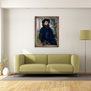 Tablou inramat - Pierre Auguste Renoir - Portretul lui Claude Monet 1840-1926 1875, 60 x 80 cm - Img 2