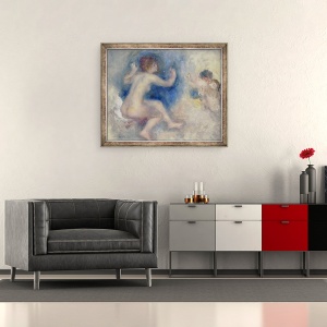 Tablou inramat - Pierre Auguste Renoir - Studiu pentru Scena din Tannhäuser, al treilea act, 50 x 60 cm - Img 2
