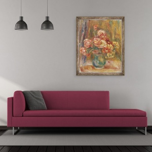 Tablou inramat - Pierre Auguste Renoir - Vaza de trandafiri II, 50 x 60 cm - Img 2
