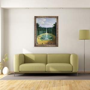 Tablou inramat - Pierre-Denis Martin - Vedere la Obeliscul Fantanii din Gradinile Versailles, 60 x 80 cm - Img 2