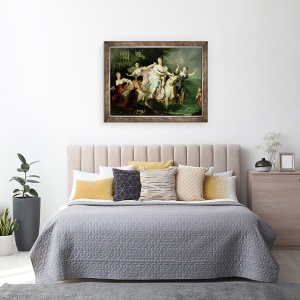 Tablou inramat - Pierre Gobert - Europa fiind purtata de Jupiter metamorfozata intr-un taur, 70 x 90 cm - Img 3