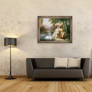 Tablou inramat - Pierre Henri Revoil - Chatelaines, 60 x 80 cm - Img 2