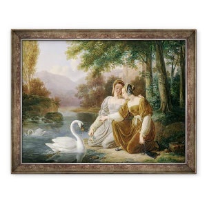 Tablou inramat - Pierre Henri Revoil - Chatelaines, 70 x 90 cm