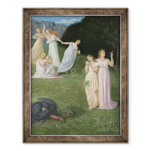 Tablou inramat - Pierre Puvis de Chavannes - Moartea si Fecioarele, 60 x 80 cm