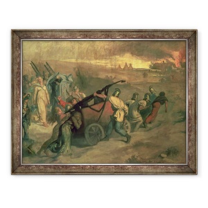 Tablou inramat - Pierre Puvis de Chavannes - Pompierii satului, 70 x 90 cm