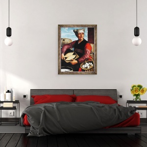 Tablou inramat - Pieter Aertsen - Sotia unui fermier olandez, 70 x 90 cm - Img 3