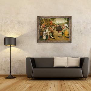 Tablou inramat - Pieter Bruegel the Elder - Dans taran, 60 x 80 cm - Img 2