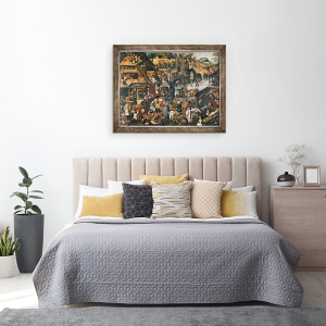 Tablou inramat - Pieter Brueghel the Younger - Proverbe flamanda, 70 x 90 cm - Img 3