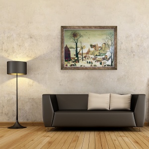 Tablou inramat - Pieter Brueghel the Younger - Recensamantul din Betleem I, 60 x 80 cm - Img 2