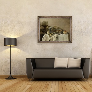 Tablou inramat - Pieter Claesz - Natura moarta cu un peste, 60 x 80 cm - Img 2