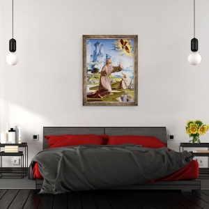 Tablou inramat - Pietro Francione - Sfantul Francisc II, 70 x 90 cm - Img 3
