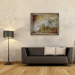 Tablou inramat - Prehistoric - Friza de cerb, 60 x 80 cm - Img 2