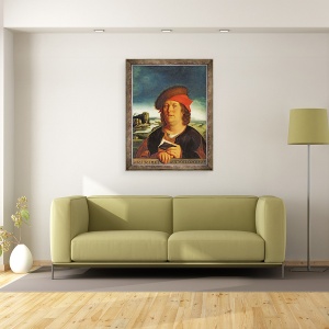 Tablou inramat - Quentin Massys - Portret presupus a fi Paracelsus 1493-1541, 60 x 80 cm - Img 2