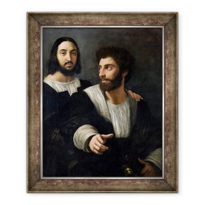 Tablou inramat - Raphael - Autoportret cu un prieten, 70 x 85 cm