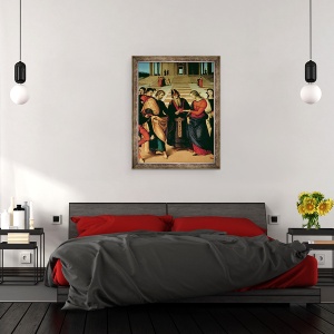 Tablou inramat - Raphael - Casatoria Fecioarei II, 70 x 90 cm - Img 3