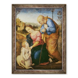Tablou inramat - Raphael - Sfanta familie cu un miel I, 70 x 90 cm