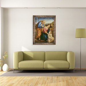 Tablou inramat - Raphael - Sfanta familie cu un miel I, 70 x 90 cm - Img 2