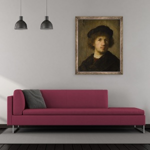 Tablou inramat - Rembrandt Harmensz van Rijn - Autoportret II, 50 x 60 cm - Img 2