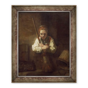 Tablou inramat - Rembrandt Harmensz van Rijn - O fata cu o matura, 70 x 85 cm