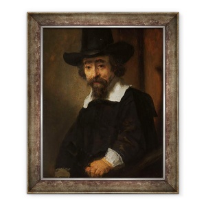 Tablou inramat - Rembrandt Harmensz van Rijn - Portretul unui barbat, considerat a fi Dr. Ephraïm Bueno, 70 x 85 cm