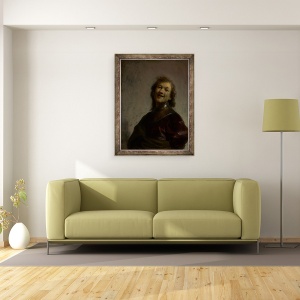 Tablou inramat - Rembrandt Harmensz van Rijn - Rembrandt razand, 60 x 80 cm - Img 2