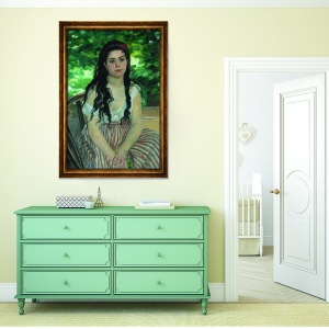 Tablou decorativ Renoir La Bohème în ramă aurie 60x90 cm