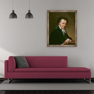 Tablou inramat - Robert Lefevre - Portretul lui Dominique Vivant 1747-1825 Baron Denon, 50 x 60 cm - Img 2